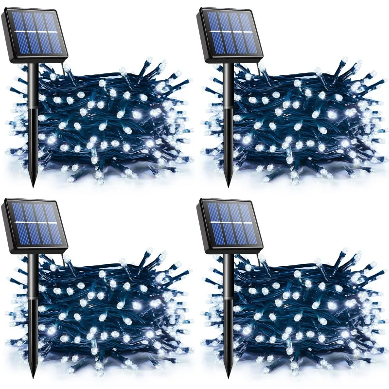 Set 4 x Instalatie solara 100 LED, 10 m, diverse culori