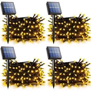 Set 4 x Instalatie solara 100 LED, 10 m, diverse culori 2