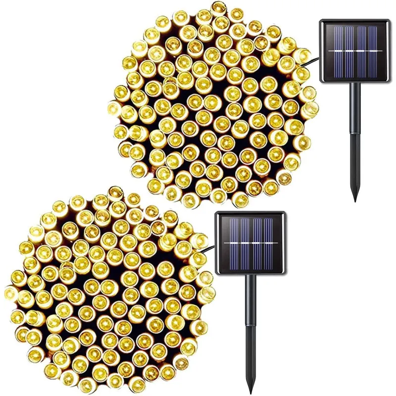 Set 4 x Instalatie solara 100 LED, 10 m, diverse culori