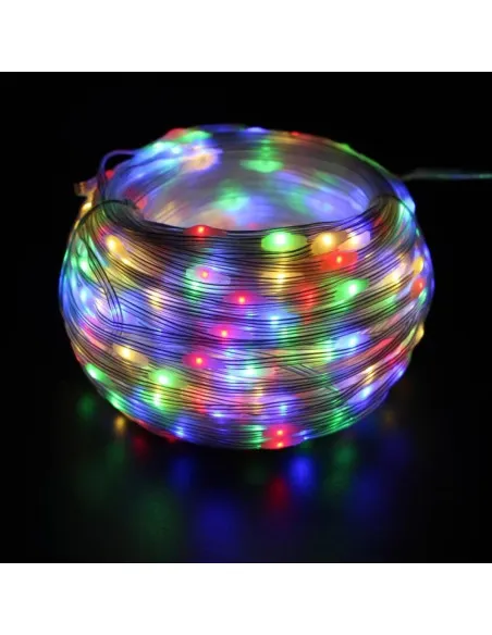 Ghirlanda Luminoasa Decorativa din Cupru 100M cu 800 LEDuri, Cablu Transparent, 8 Programe, Lumina Colorata, de Exterior