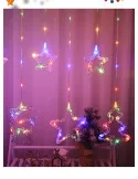 Instalatie perdea 8 Stele Led, 6w, 2m, plastic + fir cupru, Ip65