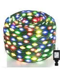 Instalatie tip banda cu led turnat, 100m cu 800 led-uri, interior/exterior, 8 jocuri de lumini, sir, IP44