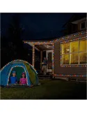 Instalatie tip banda cu led turnat, 100m cu 800 led-uri, interior/exterior, 8 jocuri de lumini, sir, IP44