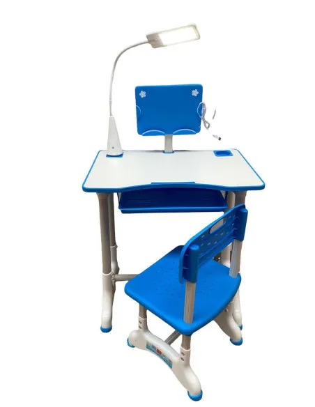 Birou copii cu scaun, tablita si lampa
