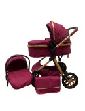 Carucior 3in1, landou transformabil in parte sport, 0-36 luni, RED-T9