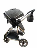 Carucior 2in1 cu landou transformabil, tip troler, 0-36 luni, RED-F2