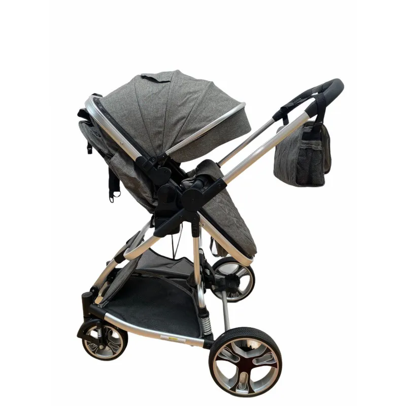 Carucior 2in1 cu landou transformabil, tip troler, 0-36 luni, RED-F2