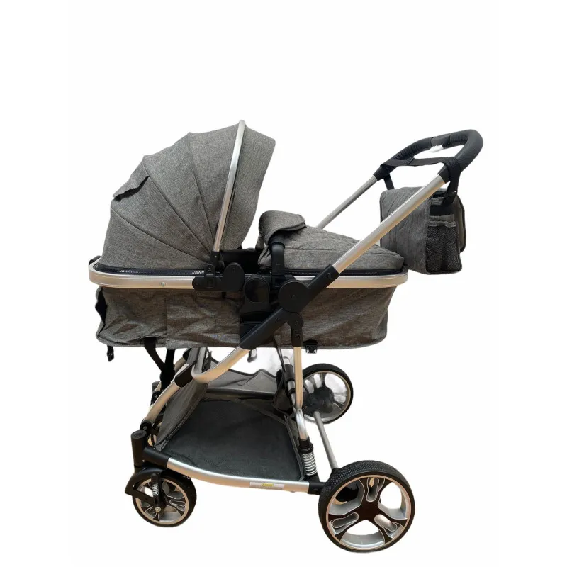 Carucior 2in1 cu landou transformabil, tip troler, 0-36 luni, RED-F2