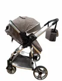 Carucior 2in1 cu landou transformabil, tip troler, 0-36 luni, RED-F2