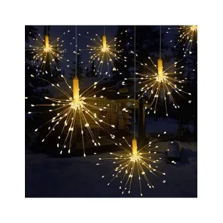 Set 2 x Instalație Tip Artificii 96 LED – Interconectabil, Diverse Culori, Interior & Exterior
