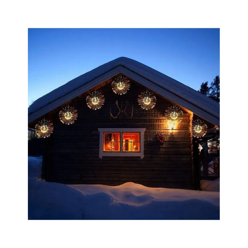 Set 2 x Instalație Tip Artificii 96 LED – Interconectabil, Diverse Culori, Interior & Exterior
