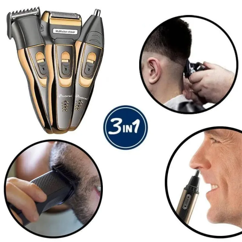 Aparat 3 în 1 GM-6209 – Tunsoare, Bărbierit și Îngrijire Delicată