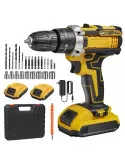Bormașină 36V Li-Ion cu 2 Baterii, 2 Trepte de Viteză, 350/1350 RPM, Mandrină Automată