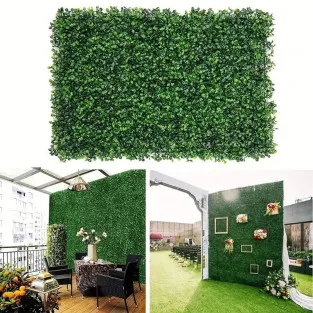 Set 5 x Gard artificial cu frunze din Cisimir 40 x 60cm 2