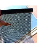 Autocolant perforat geamuri, Negru, 45 x 300 cm