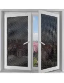 Autocolant perforat geamuri, Negru, 45 x 300 cm