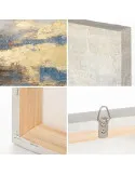 Tablou Canvas Briful Abstract Albastru Auriu 80x60 cm