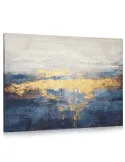 Tablou Canvas Briful Abstract Albastru Auriu 80x60 cm