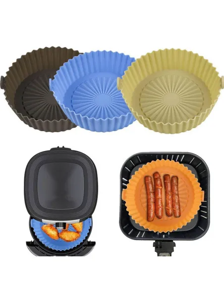 Set 2 Tavi din silicon pentru friteuza cu aer cald