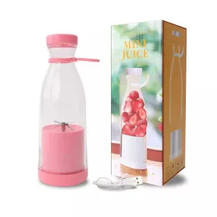 Mini blender portabil cu 6 lame din orel inoxiabil , incarcare usb, 420ml 2