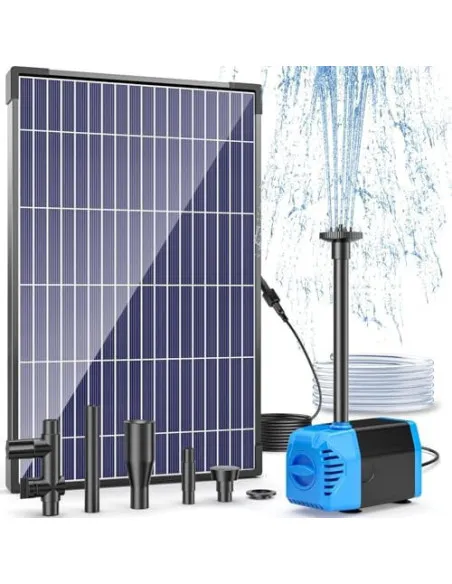 Pompă Solară Fântână POPOSOAP 12W, 160GPH, 4 Duze