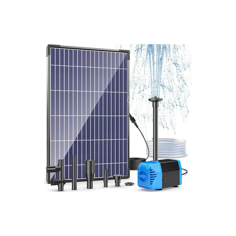 Pompă Solară Fântână POPOSOAP 12W, 160GPH, 4 Duze