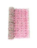 Gard artificial cu flori 100x100 cm, alb