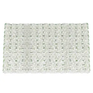 Gard artificial cu flori 100x100 cm, alb 2