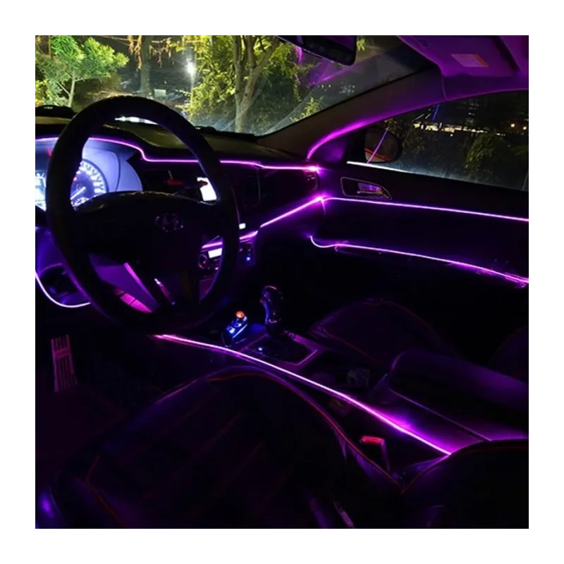 Banda LED lumini ambientale auto, 5 unitati, 6M