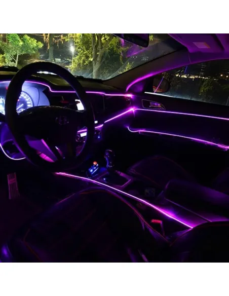Banda LED lumini ambientale auto, 5 unitati, 6M