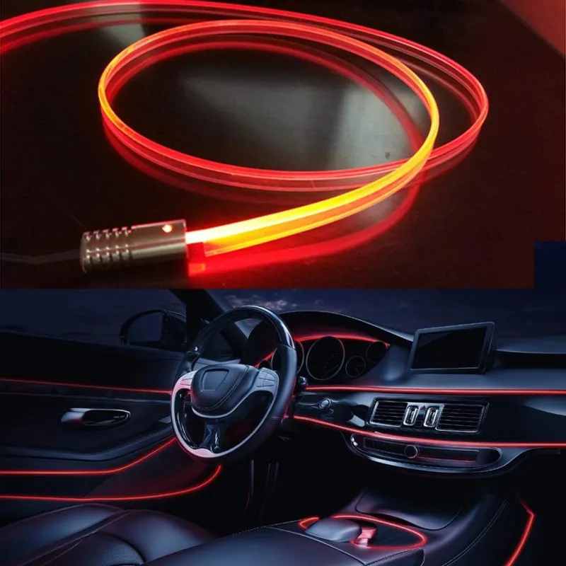 Banda LED lumini ambientale auto, 5 unitati, 6M