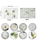 Panou Floral Decorativ cu Flori Artificiale Albe și Frunze, 40x60 cm