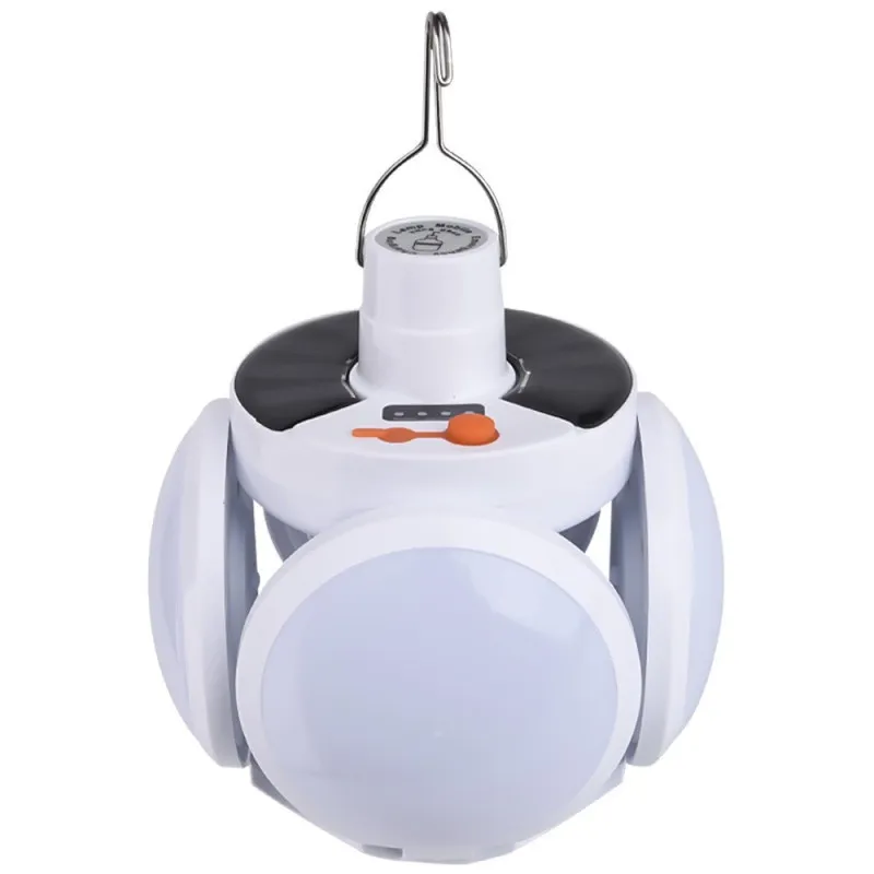Lampa solara, pliabila, prindere carlig cu 5 moduri de iluminare culoare alb