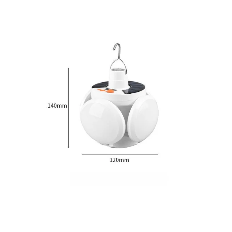 Lampa solara, pliabila, prindere carlig cu 5 moduri de iluminare culoare alb