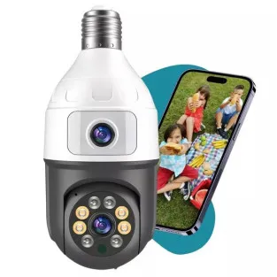Camera dubla de supraveghere in bec, Wi-Fi Jortan, JTZ-9696, night vision + Card memorie 32gb