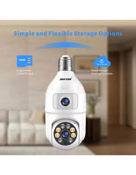 Camera dubla de supraveghere in bec, Wi-Fi Jortan, JTZ-9696, night vision + Card memorie 32gb