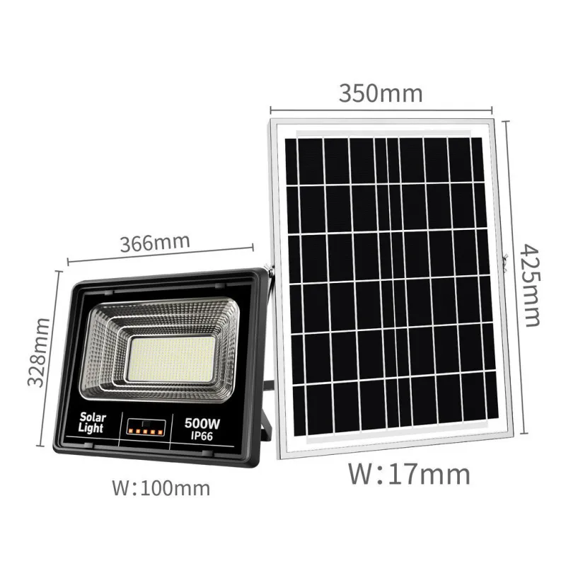 Proiector Solar LED cu Lupă și Telecomandă, IP66, 100W/ 200W/ 400W/ 600W/ 800W/ 1000W
