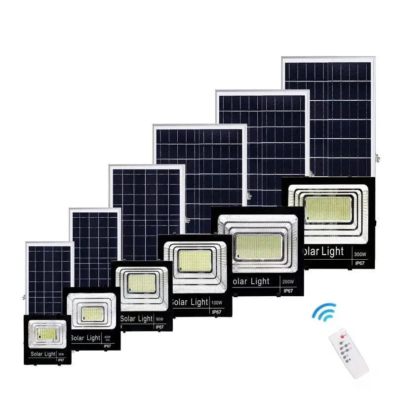 Proiector Solar LED cu Lupă și Telecomandă, IP66, 100W/ 200W/ 400W/ 600W/ 800W/ 1000W