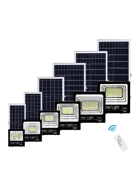 Proiector Solar LED cu Lupă și Telecomandă, IP66, 100W/ 200W/ 400W/ 600W/ 800W/ 1000W