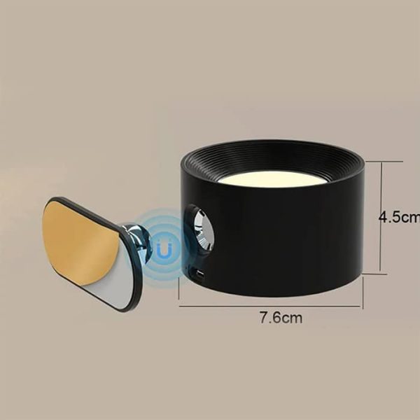 StickLamp Set 2 Spoturi Perete Magnetice USB-C Rotatie 360 Negru